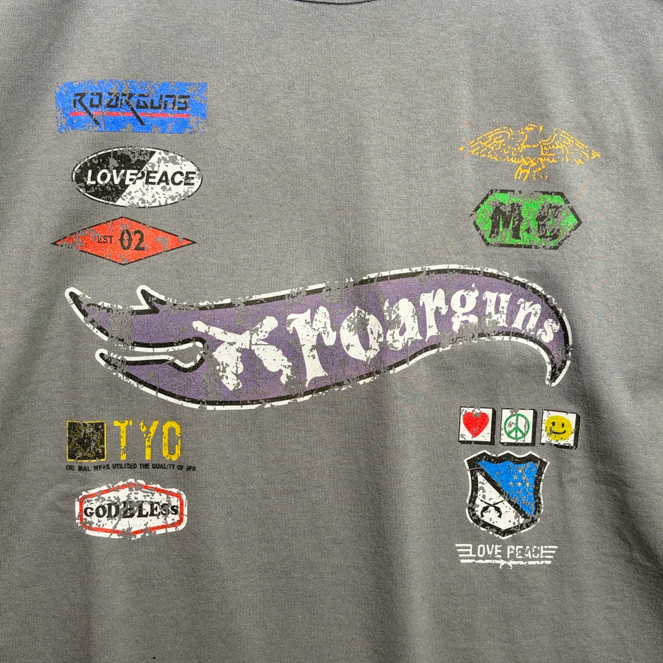 将图片加载到图库查看器，INKJET PRINT LONG SLEEVE T-SHIRT / GRAY