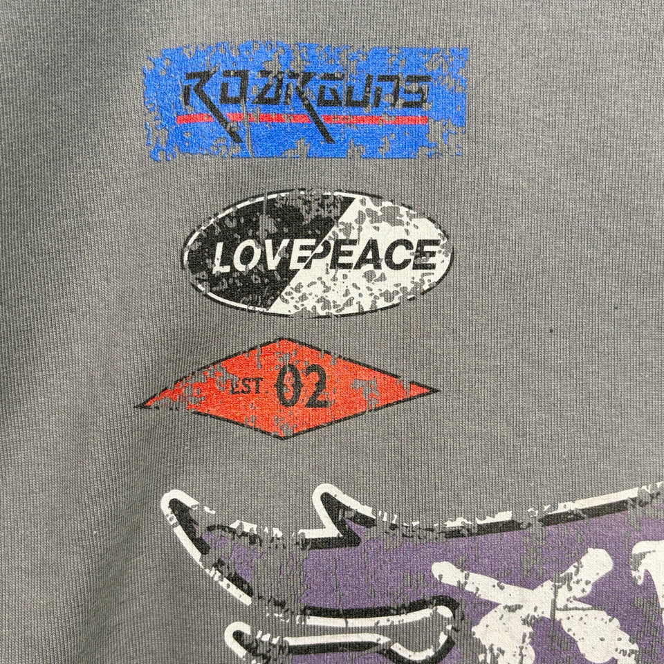 将图片加载到图库查看器，INKJET PRINT LONG SLEEVE T-SHIRT / GRAY