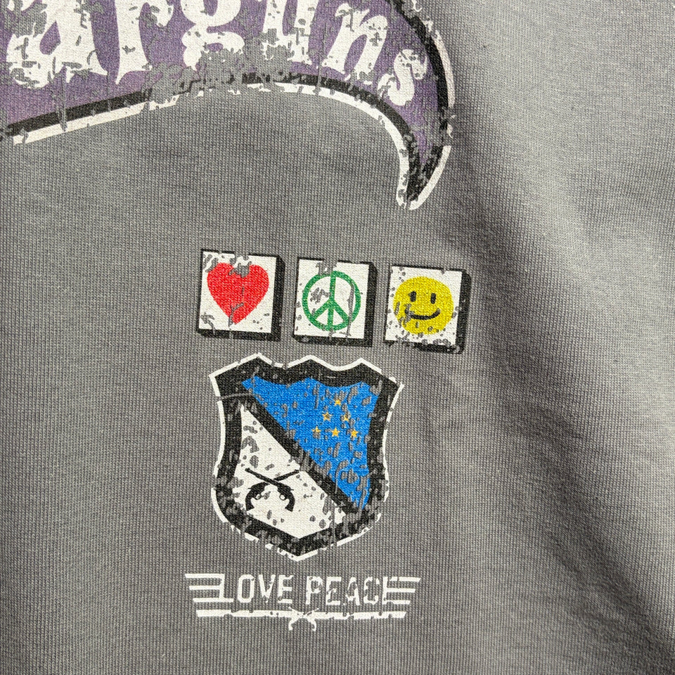 将图片加载到图库查看器，INKJET PRINT LONG SLEEVE T-SHIRT / GRAY