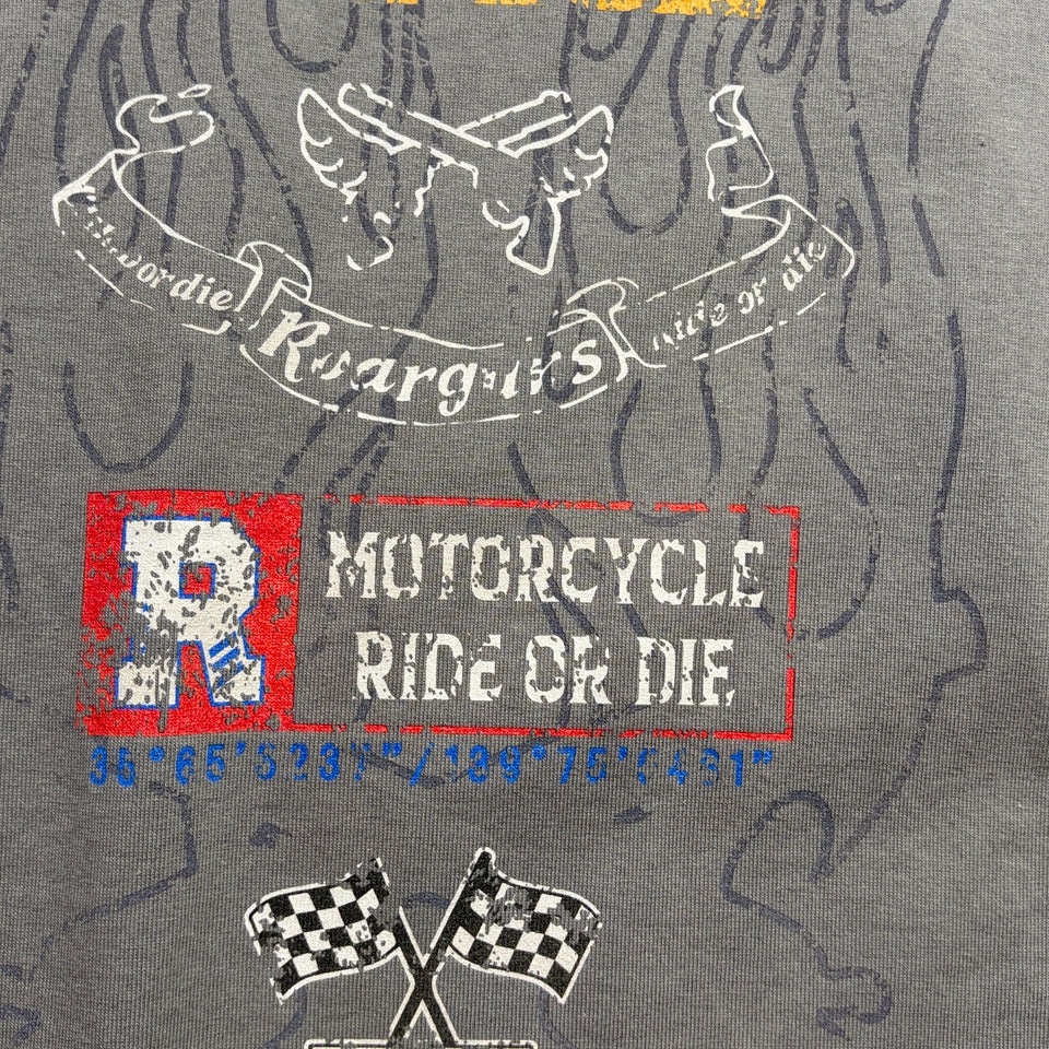 将图片加载到图库查看器，INKJET PRINT LONG SLEEVE T-SHIRT / GRAY