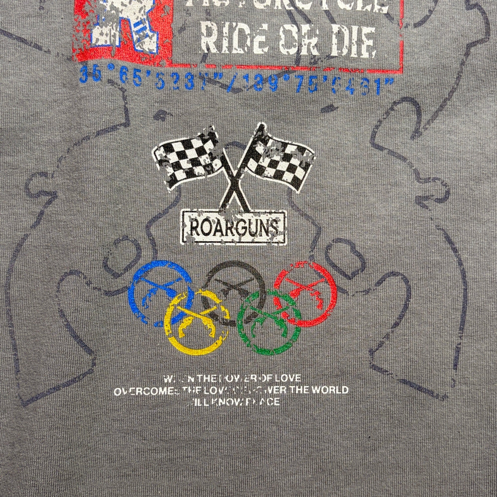 将图片加载到图库查看器，INKJET PRINT LONG SLEEVE T-SHIRT / GRAY