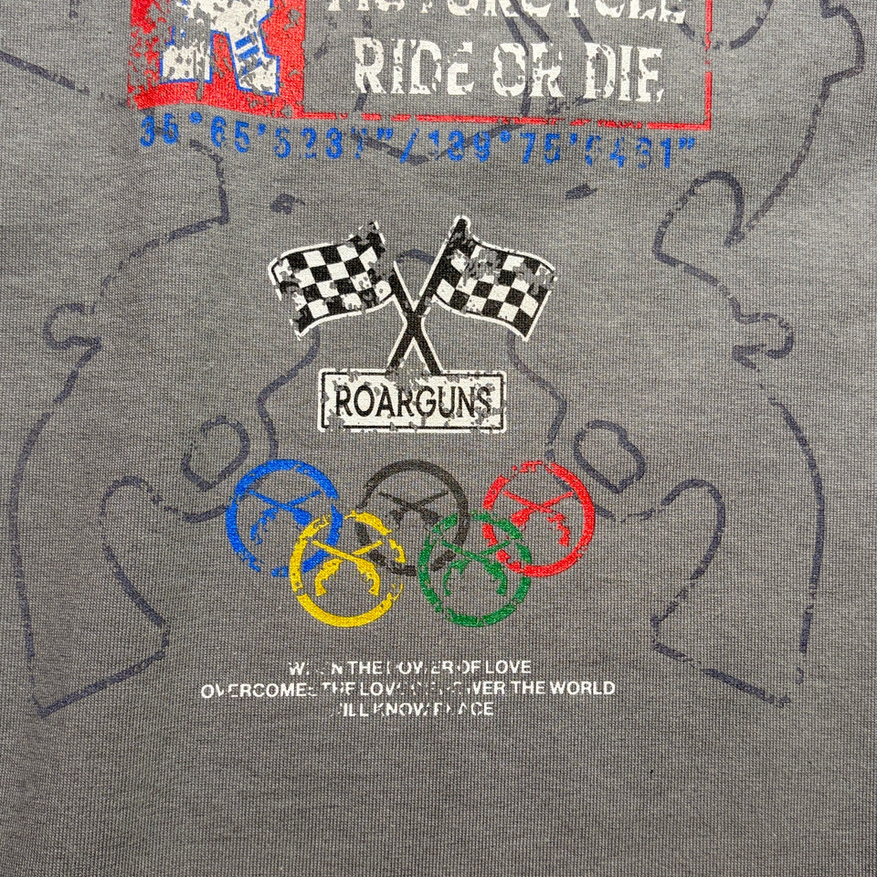 将图片加载到图库查看器，INKJET PRINT LONG SLEEVE T-SHIRT / GRAY