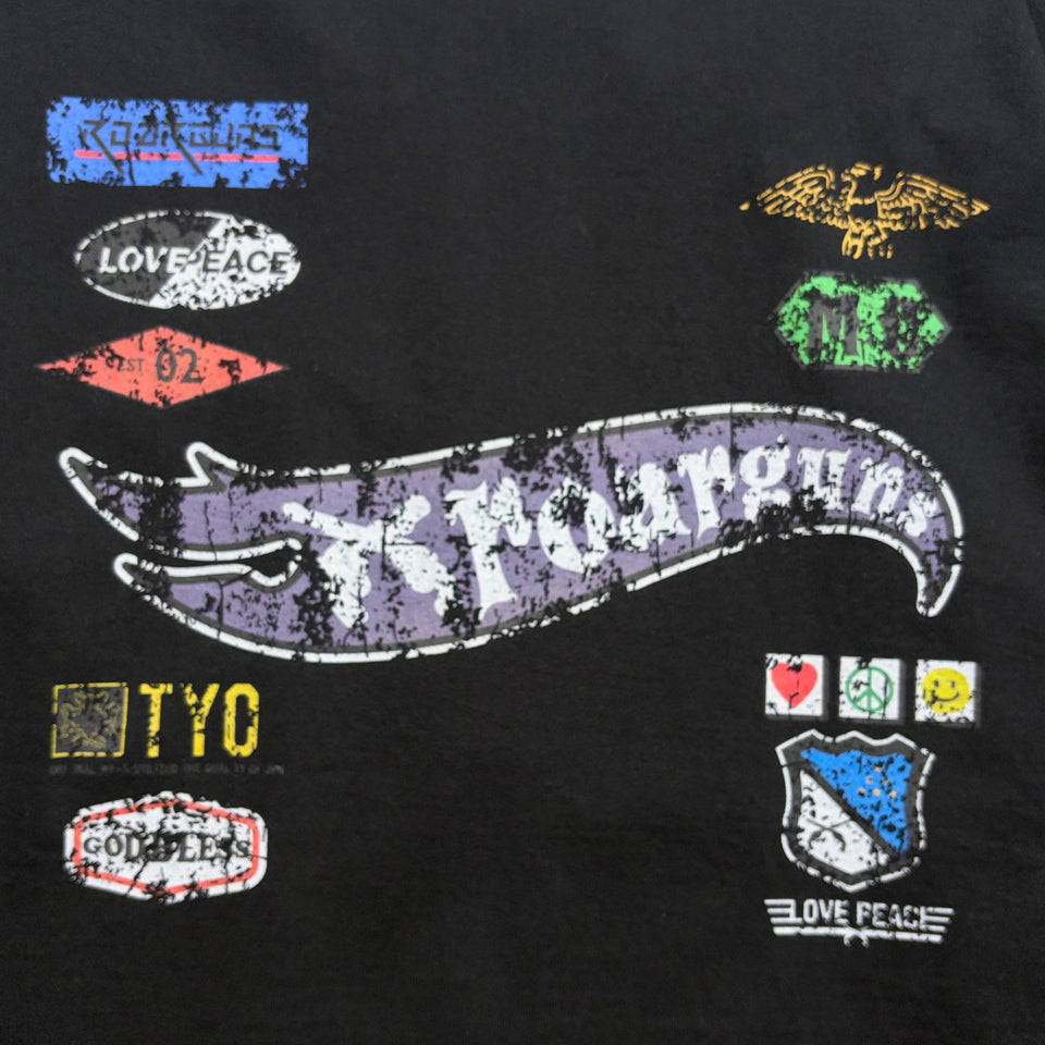将图片加载到图库查看器，INKJET PRINT LONG SLEEVE T-SHIRT / BLACK