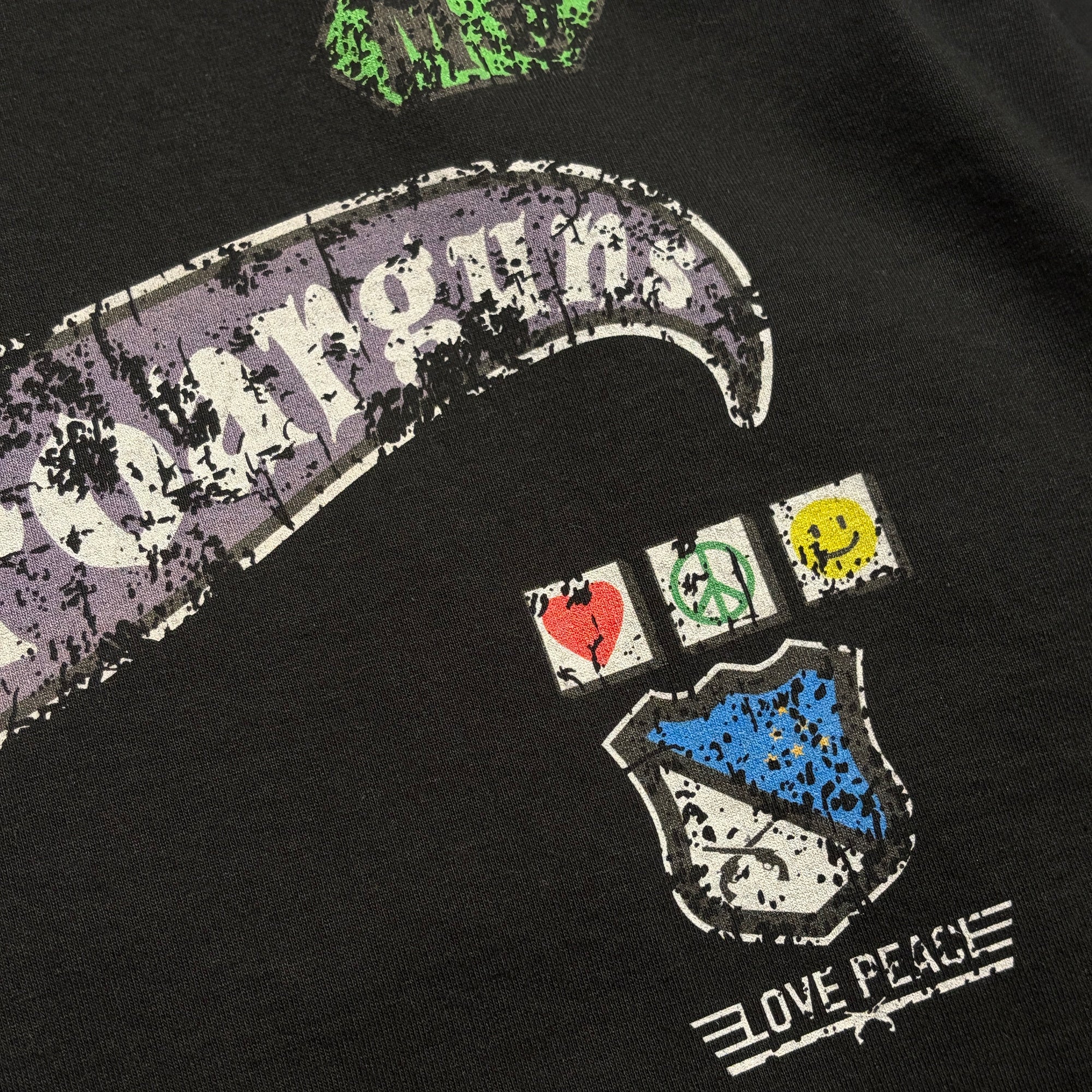 将图片加载到图库查看器，INKJET PRINT LONG SLEEVE T-SHIRT / BLACK