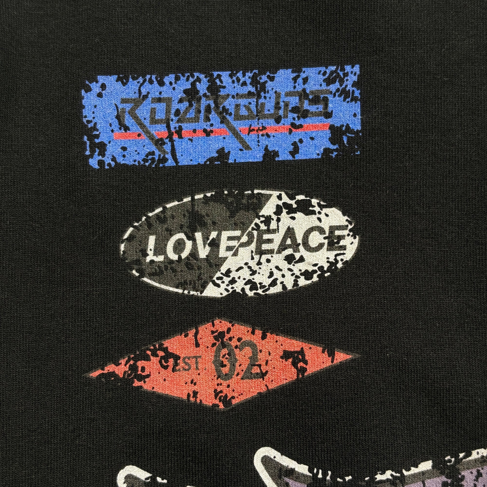 将图片加载到图库查看器，INKJET PRINT LONG SLEEVE T-SHIRT / BLACK