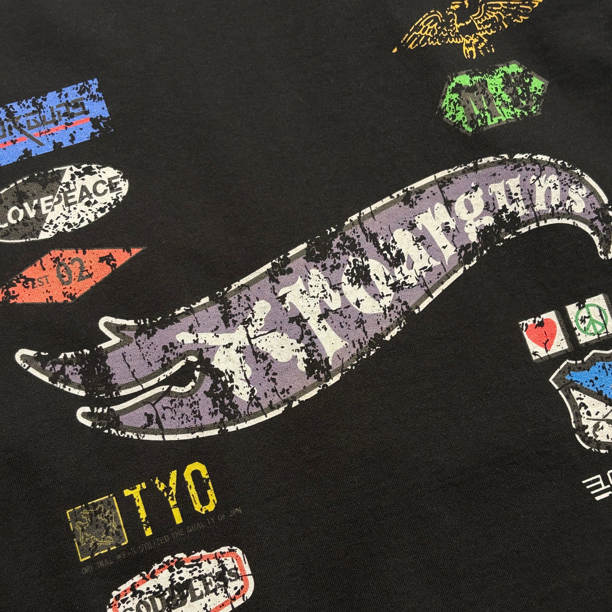 将图片加载到图库查看器，INKJET PRINT LONG SLEEVE T-SHIRT / BLACK