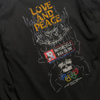 INKJET PRINT LONG SLEEVE T-SHIRT / BLACK