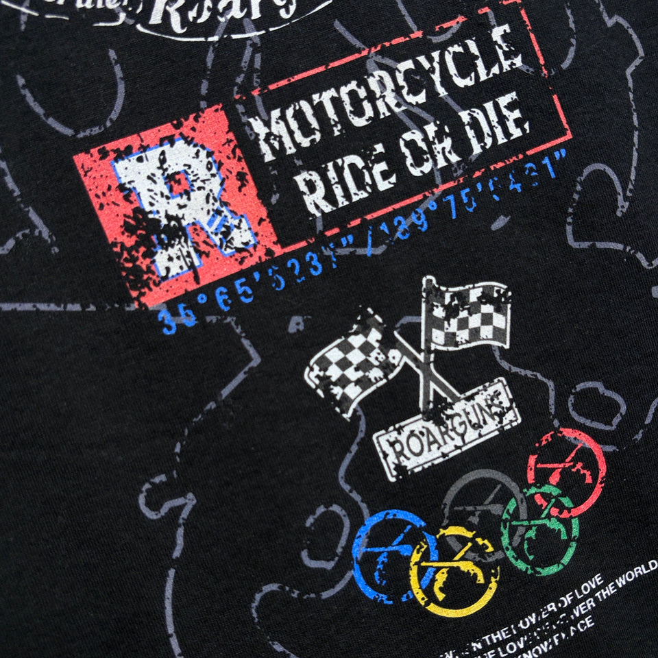 将图片加载到图库查看器，INKJET PRINT LONG SLEEVE T-SHIRT / BLACK