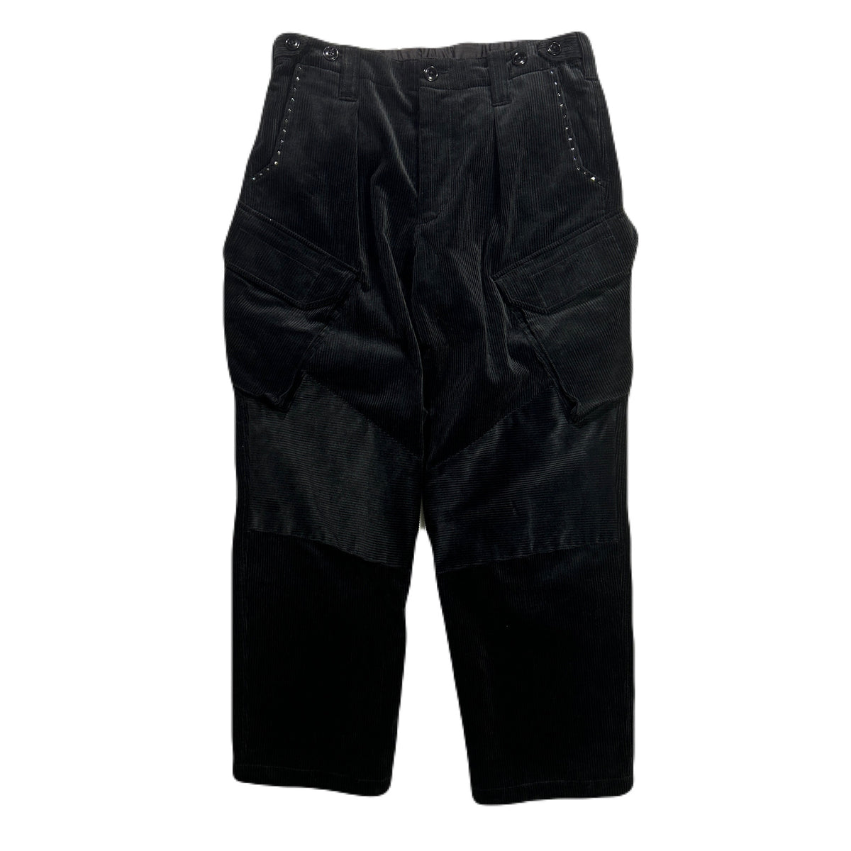 CORDUROY CARGO PANTS / BLACK