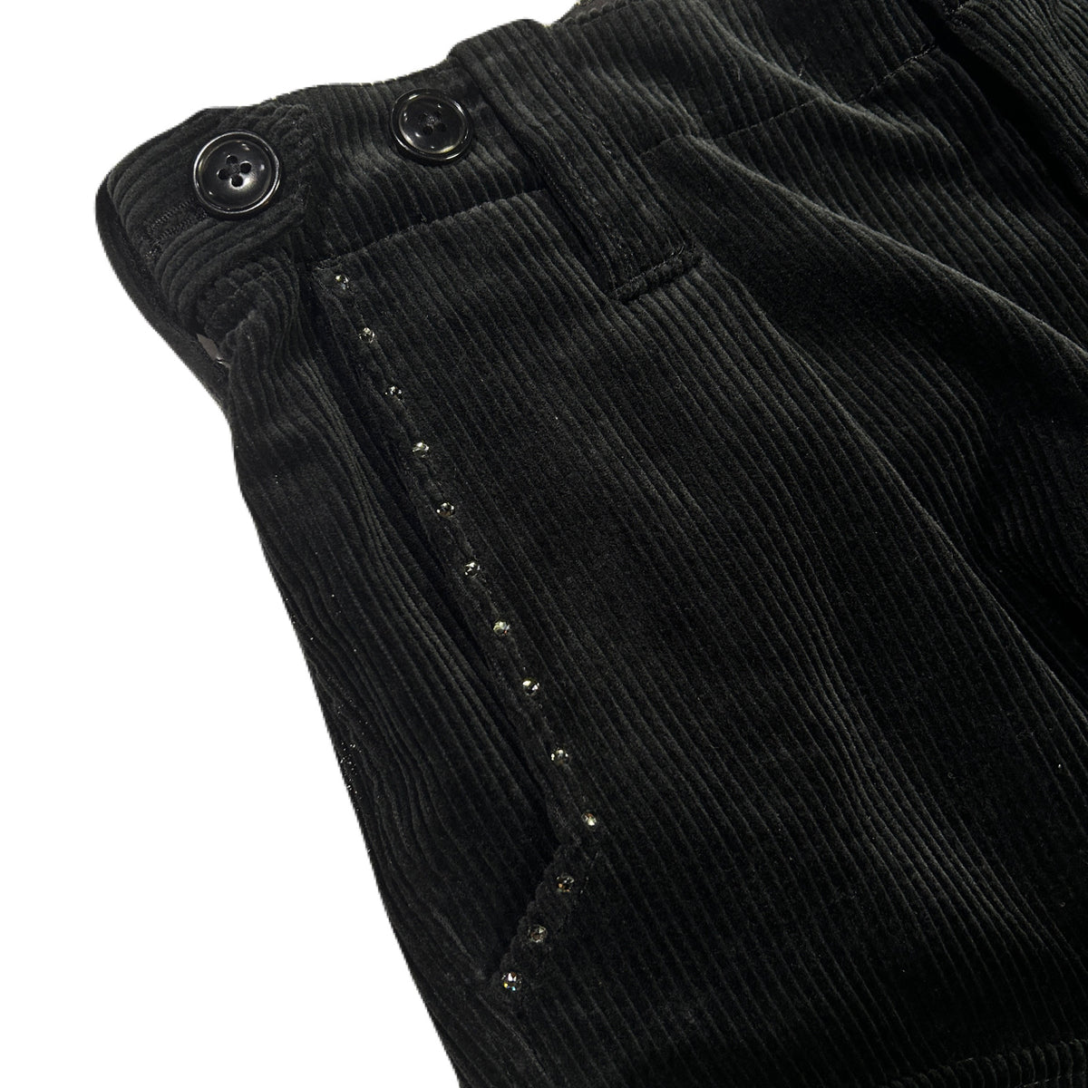 CORDUROY CARGO PANTS / BLACK