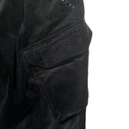 CORDUROY CARGO PANTS / BLACK