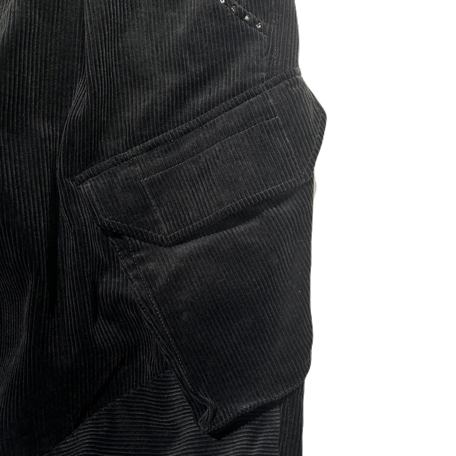 画像をギャラリービューアに読み込む, CORDUROY CARGO PANTS / BLACK