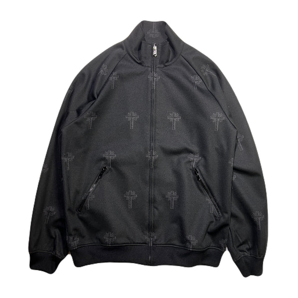 CROSS JACQUARD JERSEY TRACK JACKET / BLACK