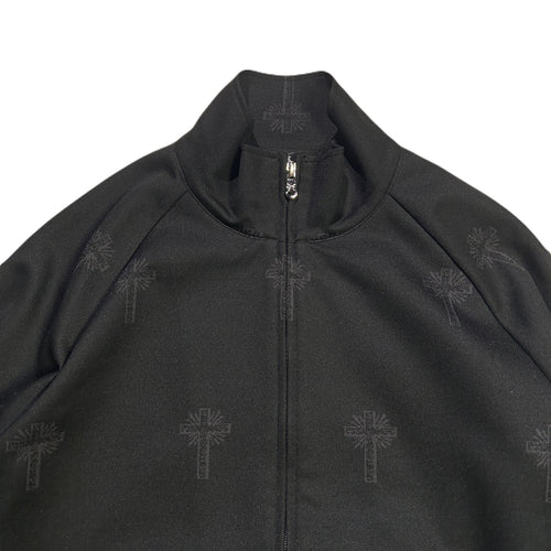 CROSS JACQUARD JERSEY TRACK JACKET / BLACK