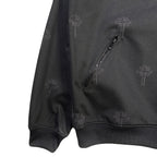 CROSS JACQUARD JERSEY TRACK JACKET / BLACK