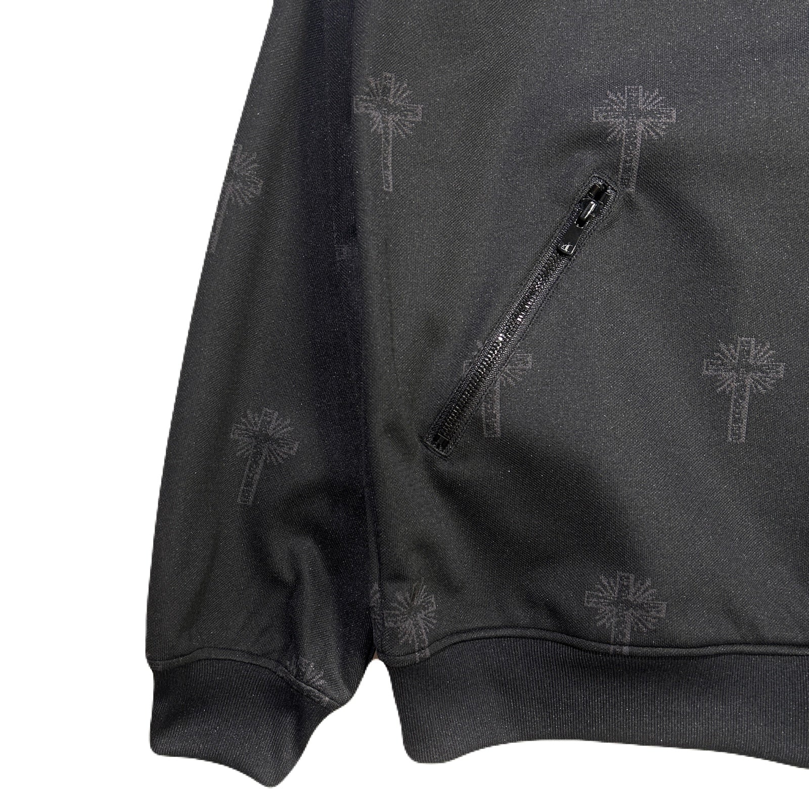 画像をギャラリービューアに読み込む, CROSS JACQUARD JERSEY TRACK JACKET / BLACK