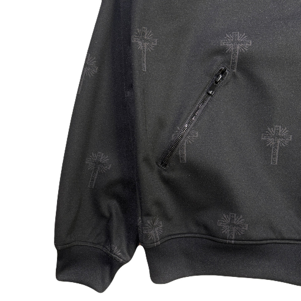 画像をギャラリービューアに読み込む, CROSS JACQUARD JERSEY TRACK JACKET / BLACK