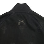 CROSS JACQUARD JERSEY TRACK JACKET / BLACK