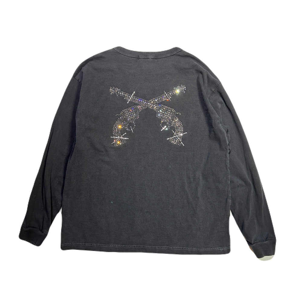 画像をギャラリービューアに読み込む, CROSSGUN ALL CRYSTAL L/S T-SHIRT / BLACK