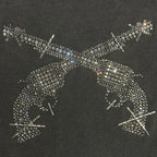 CROSSGUN ALL CRYSTAL L/S T-SHIRT / BLACK