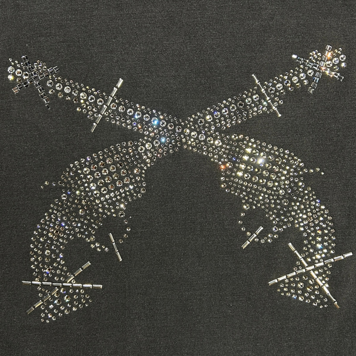 CROSSGUN ALL CRYSTAL L/S T-SHIRT / BLACK