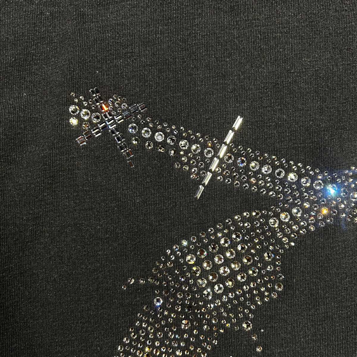 CROSSGUN ALL CRYSTAL L/S T-SHIRT / BLACK