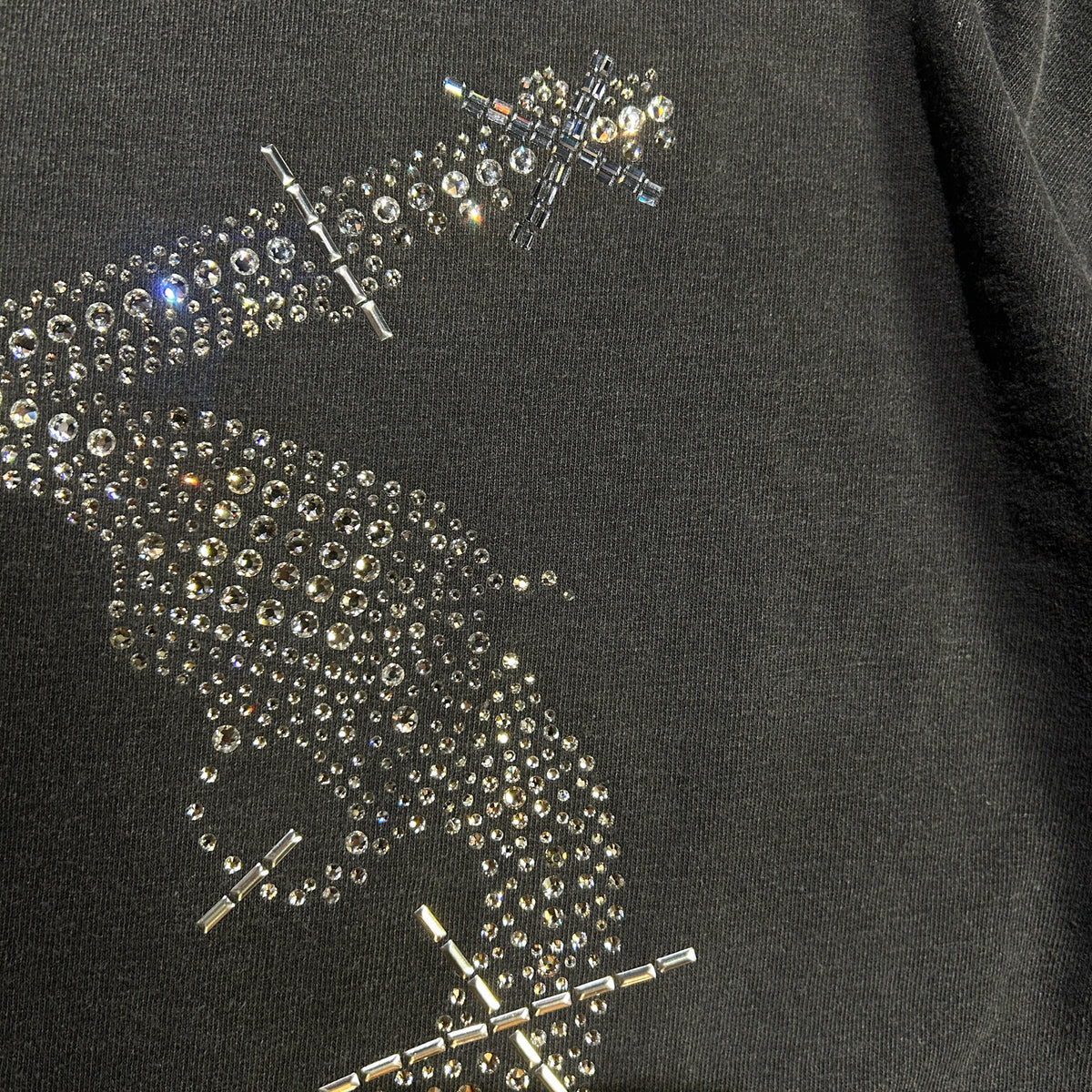 CROSSGUN ALL CRYSTAL L/S T-SHIRT / BLACK