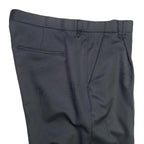 CROSS JACQUARD WOOL PANTS / BLACK