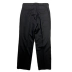 CROSS JACQUARD WOOL PANTS / BLACK