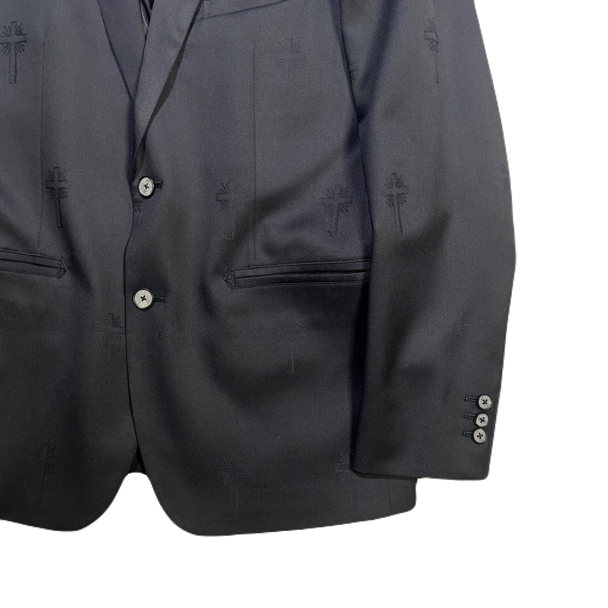 CROSS JACQUARD JACKET / BLACK