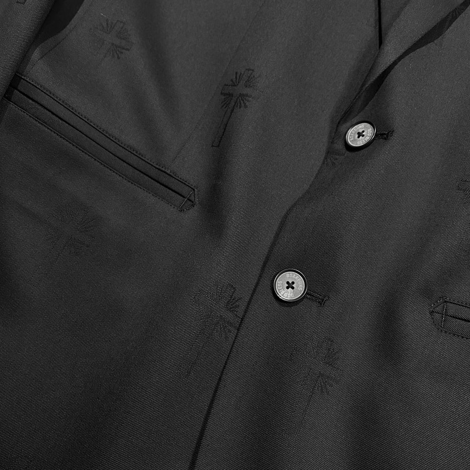 画像をギャラリービューアに読み込む, CROSS JACQUARD JACKET / BLACK