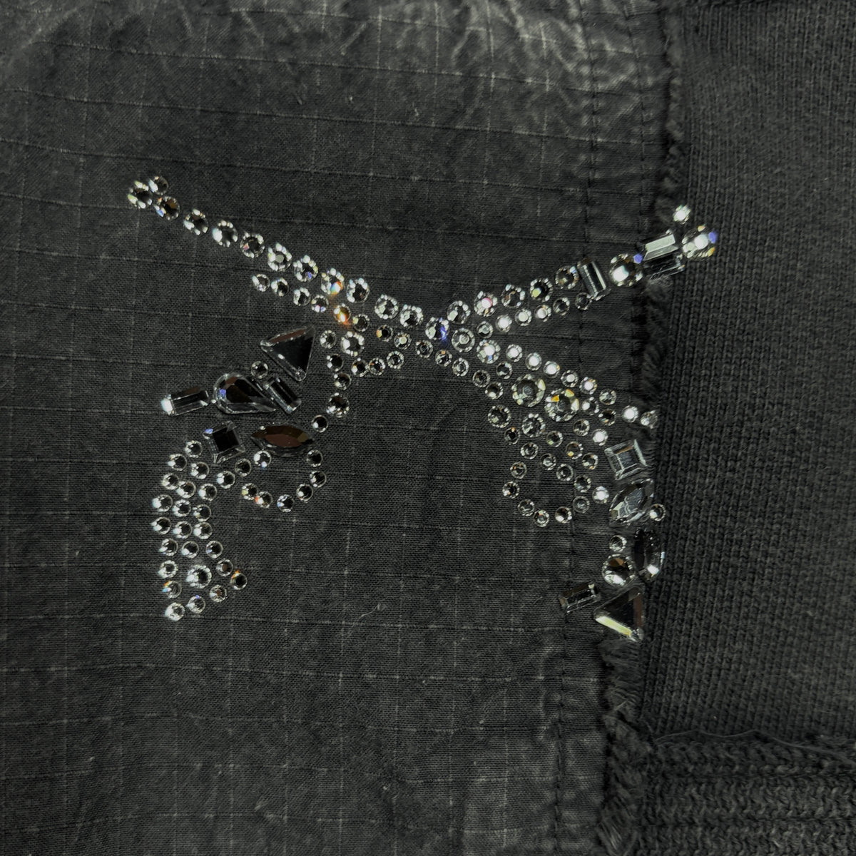 PATCHWORK SWEAT / BLACK
