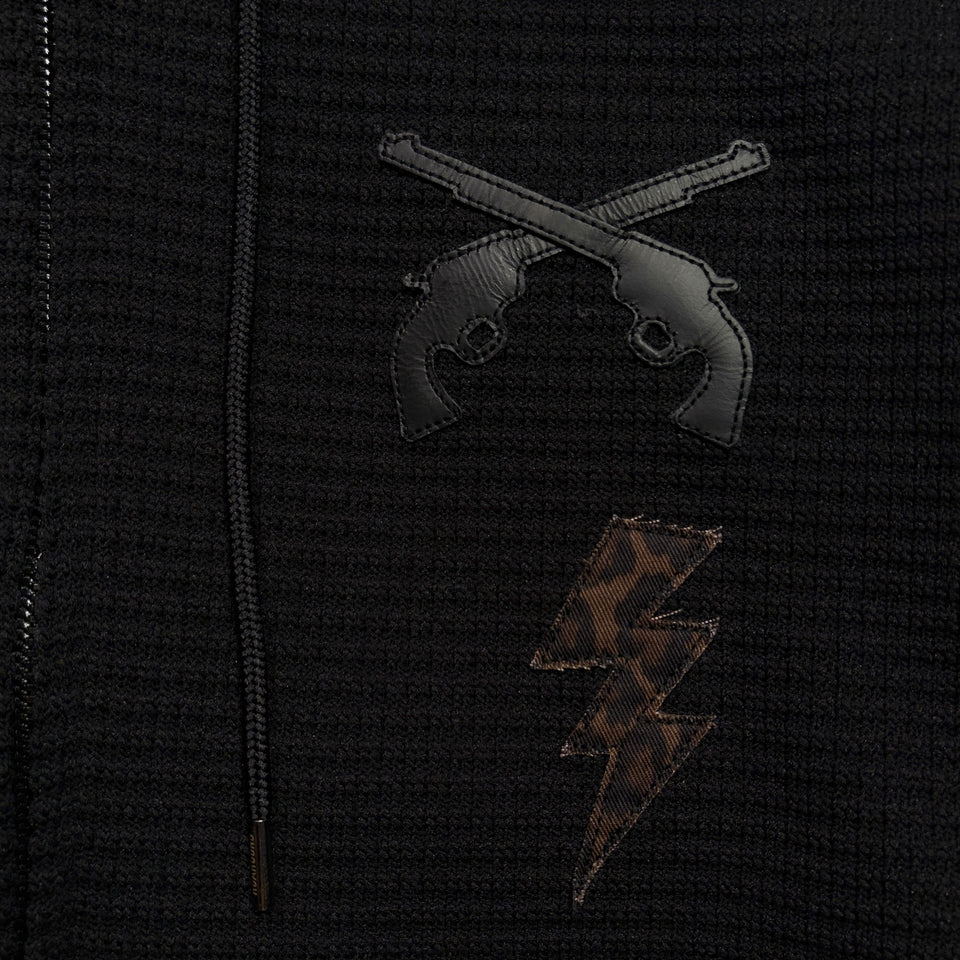 画像をギャラリービューアに読み込む, PATCH WAFFLE HOODIE / BLACK