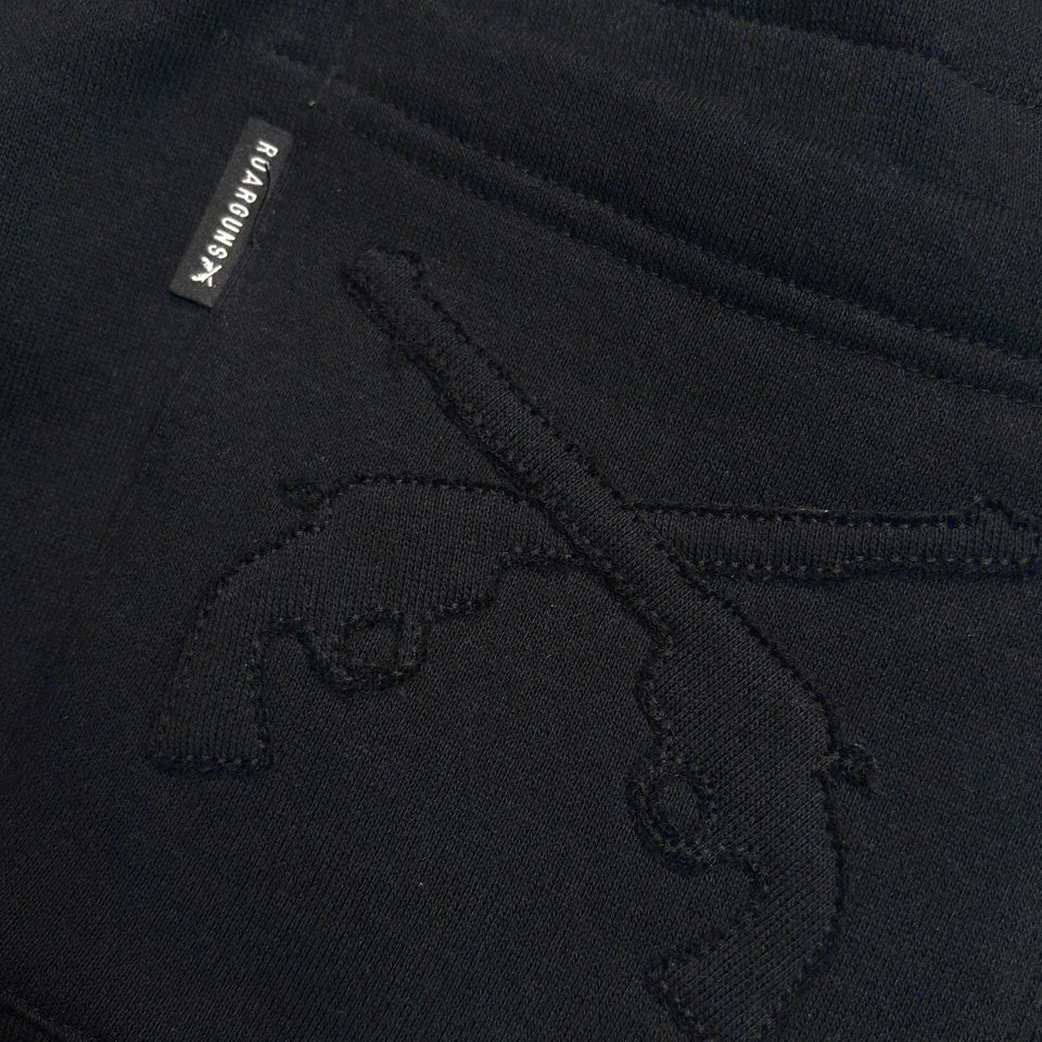 Load image into Gallery viewer, CROSSGUN CRYSTAL SWEAT PANTS / BLACK