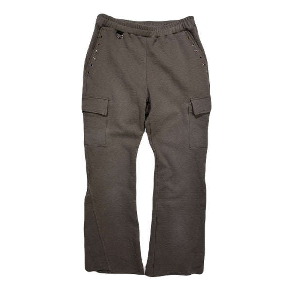 STONE NAIL BOOTS CUT PANTS / GRAY
