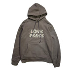 LOVE AND PEACE STONE NAIL HOODIE / GRAY