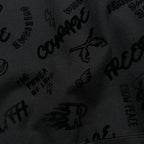 FLOCKY PRINT SWEAT / BLACK
