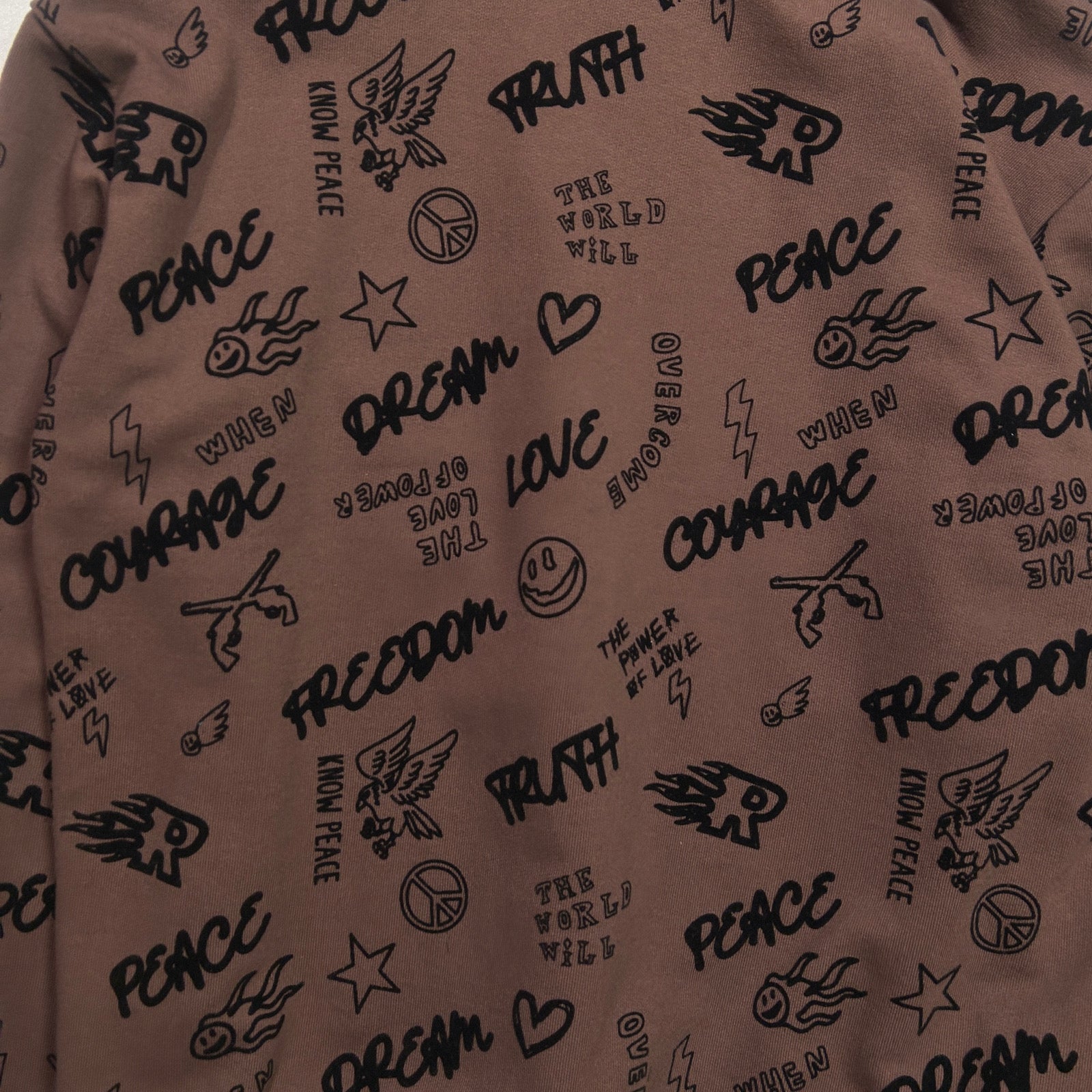 画像をギャラリービューアに読み込む, FLOCKY PRINT HOODIE / BROWN