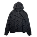 FLOCKY PRINT HOODIE / BLACK