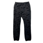 FLOCKY PRINT PANTS / BLACK