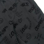 FLOCKY PRINT PANTS / BLACK