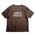 LOVE PEACE HOTFIX T-SHIRT / BROWN