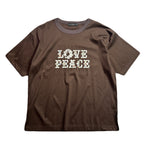 LOVE PEACE HOTFIX T-SHIRT / BROWN