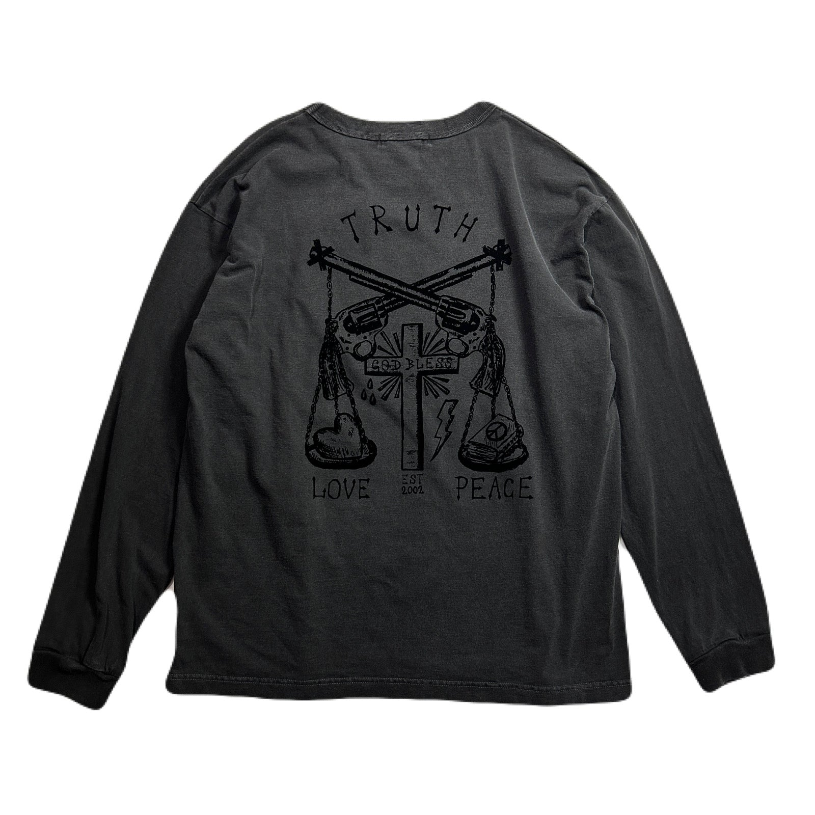 画像をギャラリービューアに読み込む, FROCKY PRINT L/S T-SHIRT / BLACK