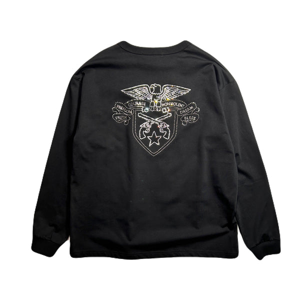 EAGLE CRYSTAL L/S T-SHIRT / BLACK