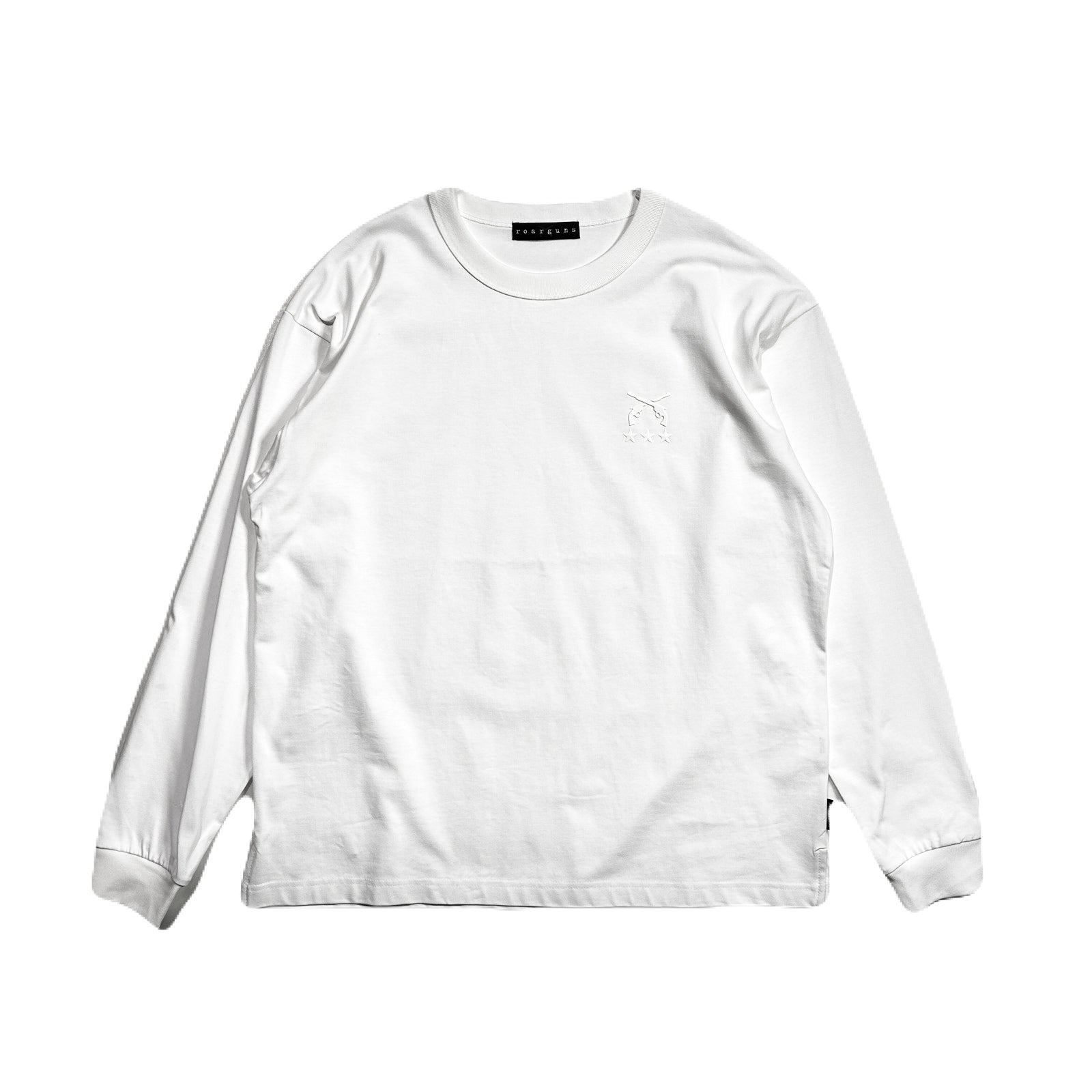 Load image into Gallery viewer, CROSSGUN 3 STARS TPU L/S T-SHIRT / WHITE
