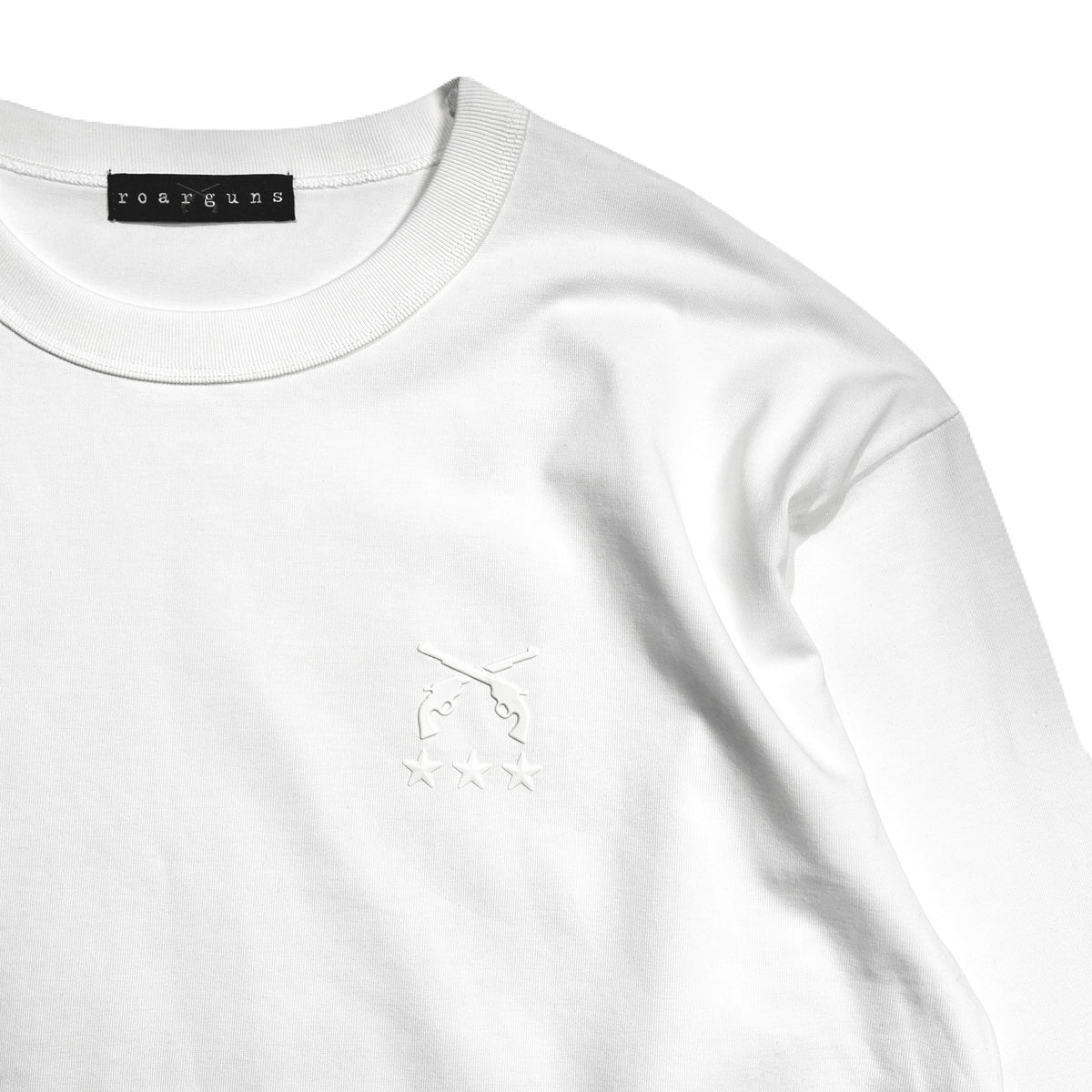 CROSSGUN 3 STARS TPU L/S T-SHIRT / WHITE
