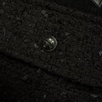 LEATHER PATCH CORDUROY SHIRTS / BLACK