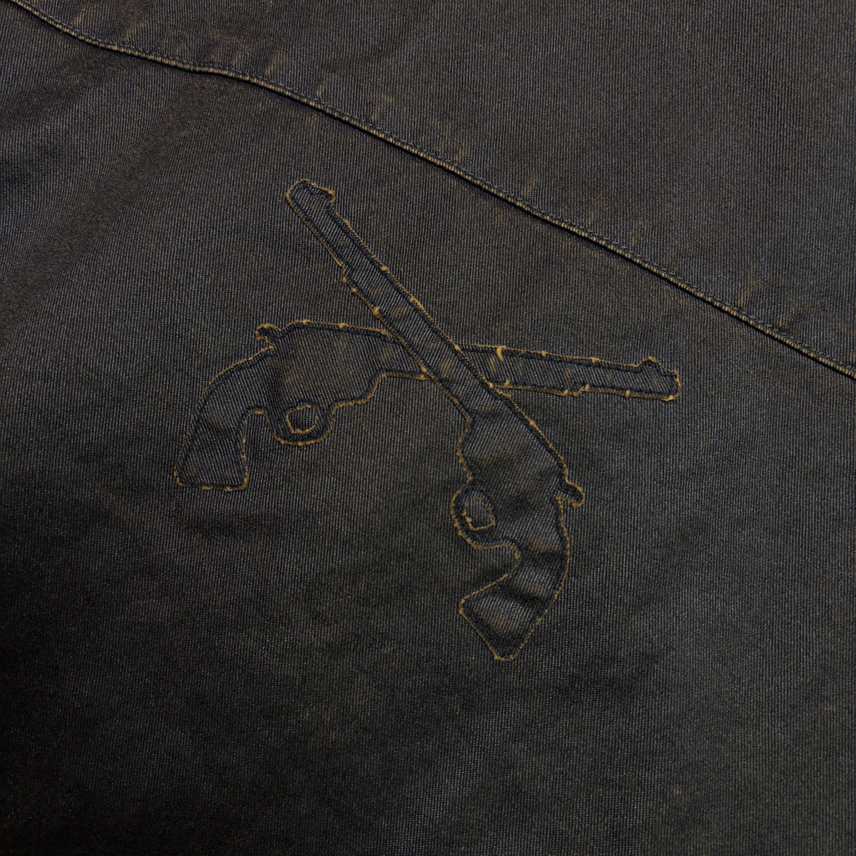 STONE WASH COATING JACKET / BLACK