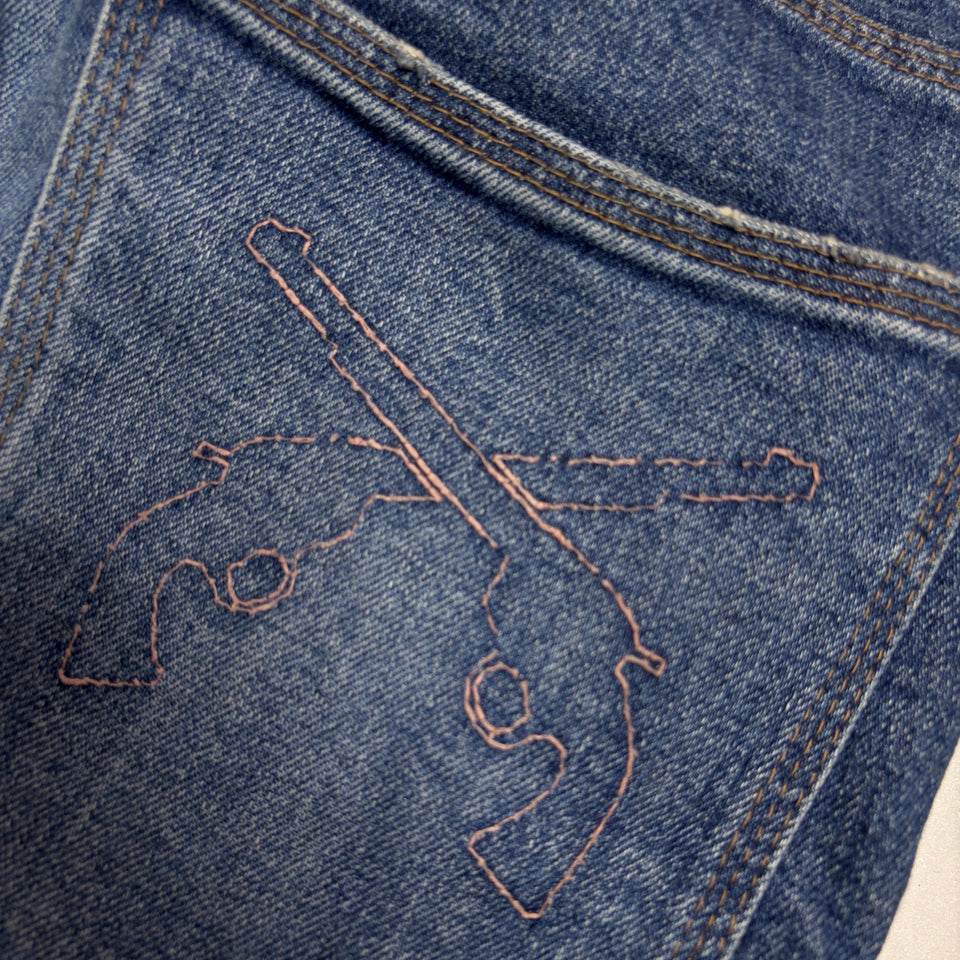 画像をギャラリービューアに読み込む, ARCHIVE STRETCH DENIM PANTS / BLUE